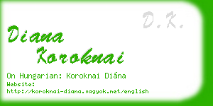 diana koroknai business card